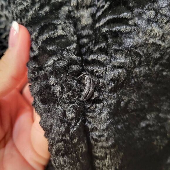 Emma James Jacket SZ 14 Black Crushed Velvet Cropped Whimsygoth Fairy Glam Retro - Picture 5 of 7